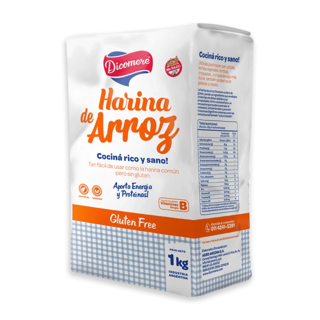 Harina de Arroz Dicomere x 1 Kg x 12 /un.